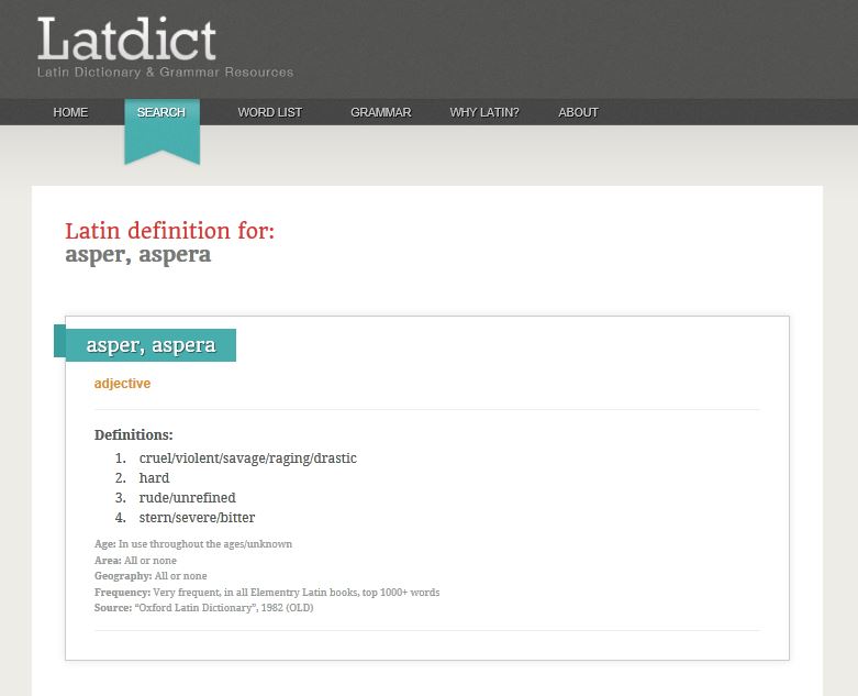 Asper Latin Def
